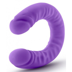 Фиолетовый двусторонний фаллоимитатор 18 inch Silicone Slim Double Dong