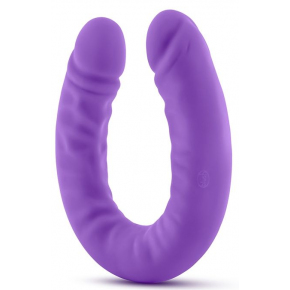Фиолетовый двусторонний фаллоимитатор 18 inch Silicone Slim Double Dong