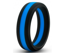 Черно-синее эрекционное кольцо Silicone Go Pro Cock Ring