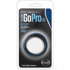 Черно-синее эрекционное кольцо Silicone Go Pro Cock Ring