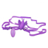 Silicone Remote Venus Butterfly — фиолетовая вибробабочка на ремешках с ДУ