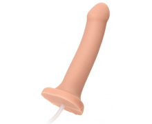 Фаллос с имитацией эякуляции Silicone Cum Dildo, телесный