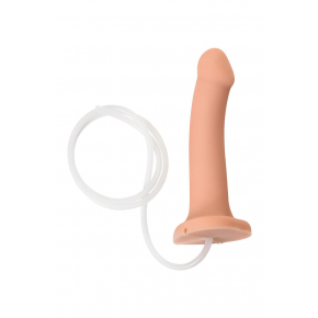 Фаллос с имитацией эякуляции Silicone Cum Dildo, телесный