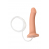 Фаллос с имитацией эякуляции Silicone Cum Dildo, телесный