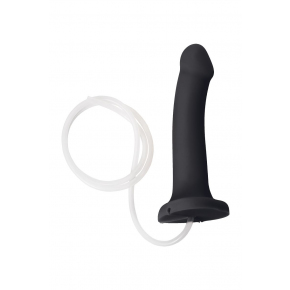 Фаллос с имитацией эякуляции Silicone Cum Dildo, черный