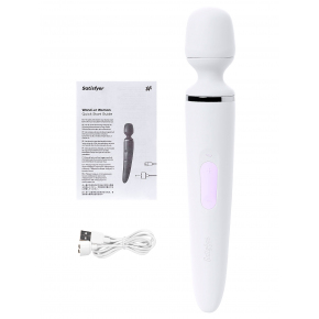 Вибромассажер Satisfyer Wand-er Woman, белый