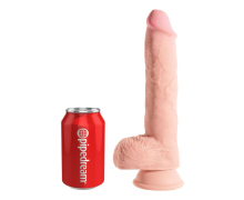 Фаллоимитатор на присоске King Cock Plus 10" Triple Density Fat Cock with Balls