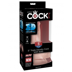 Фаллоимитатор на присоске King Cock Plus 5" Triple Density Cock with Balls