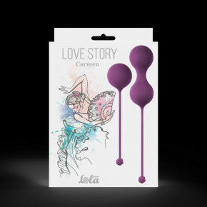 Набор вагинальных шариков Love Story Carmen, фиолетовые