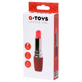 A-Toys Lipstick Vibe — красный мини-вибратор в форме губной помады, 9×2.2 см