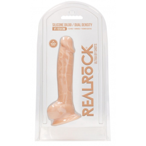 Реалистичный фаллоимитатор RealRock Silicone Dildo With Balls