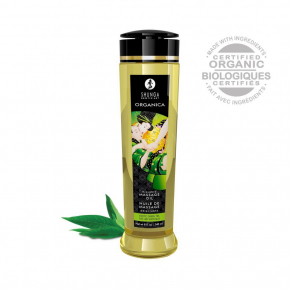 Съедобное массажное масло «Зеленый чай» Shunga Organica Exotic Green Tea, 240 мл