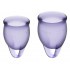 Набор из 2-х менструальных чаш Satisfyer Feel Confident Menstrual Cup, фиолетовые