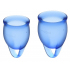 Набор из 2-х менструальных чаш Satisfyer Feel Confident Menstrual Cup, синие