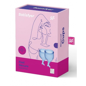 Набор из 2-х менструальных чаш Satisfyer Feel Secure Menstrual Cup, синие