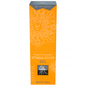 Возбуждающий интимный гель Shiatsu Stimulation Gel Ginger & Cinnamon, 30 мл