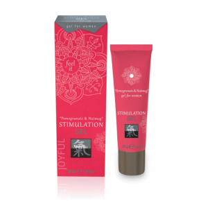 Возбуждающий интимный гель для двоих Shiatsu Stimulation Gel Pomegranate & Nutmeg, 30 мл