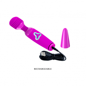 Baile Pretty Love Body Wand, фиолетовый — перезаряжаемый вибромассажер, 25×4.5 см