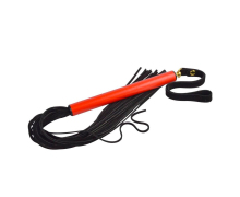 Многохвостая плеть Mix с красной ручкой, 47 см