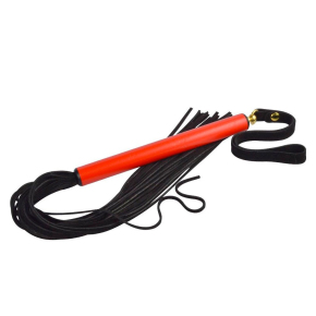 Многохвостая плеть Mix с красной ручкой, 47 см