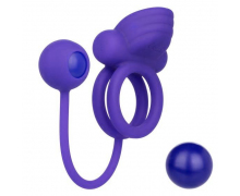 Эрекционное виброкольцо с утяжелителем Couples Enhancers Silicone Rechargeable Dual Rockin Rim Enhancer