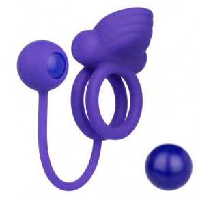 Эрекционное виброкольцо с утяжелителем Couples Enhancers Silicone Rechargeable Dual Rockin Rim Enhancer