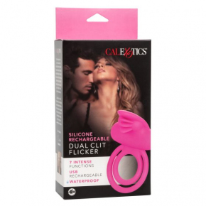 Эрекционное виброкольцо Couples Enhancers Silicone Rechargeable Dual Clit Flicker