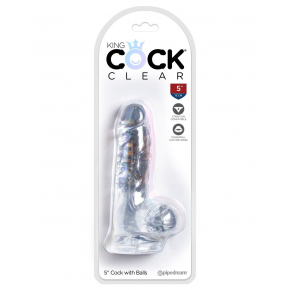 Фаллоимитатор King Cock Clear 5" Cock with Balls