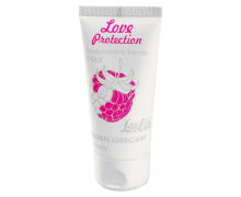 Лубрикант на водной основе с ароматом малины Love Protection Raspberry