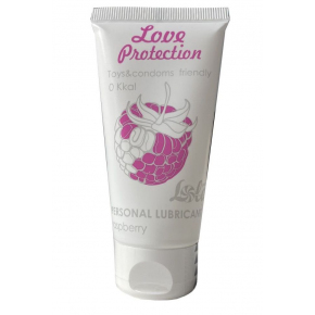 Лубрикант на водной основе с ароматом малины Love Protection Raspberry