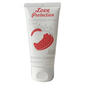 Лубрикант на водной основе с ароматом клубники Love Protection Strawberry