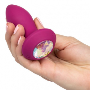 Анальная вибропробка с кристаллом Power Gem Vibrating Petite Crystal Probe, фиолетовая