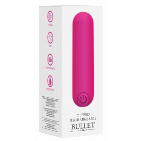 Перезаряжаемая вибропуля Be Good Tonight 7 Speed Rechargeable Bullet, розовая