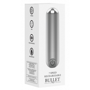 Перезаряжаемая вибропуля Be Good Tonight 7 Speed Rechargeable Bullet, серебристая