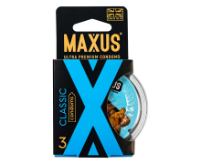 Классические презервативы в пластиковом кейсе Maxus Classic, 3 шт.