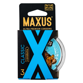 Классические презервативы в пластиковом кейсе Maxus Classic, 3 шт.