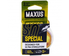 Презервативы с точками и рёбрами в пластиковом кейсе Maxus Special, 3 шт