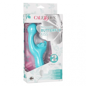 Вибратор-кролик Rechargeable Butterfly Kiss, голубой