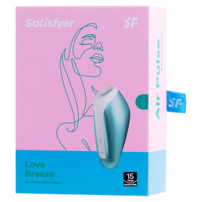 Вакуумно-волновой клиторальный стимулятор Satisfyer Love Breeze, голубой