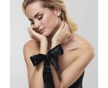 Черные ленты для связывания Bijoux Indiscrets Silky Sensual Handcuffs