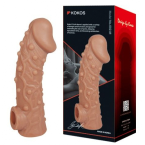 Насадка на фаллос с отверстием для мошонки Kokos Cock Sleeve 2, размер M