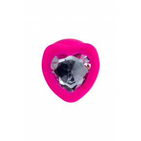 Анальная втулка с прозрачным кристаллом ToDo Diamond Heart