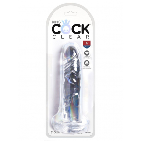 Прозрачный фаллоимитатор King Cock Clear 6" Cock