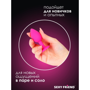 Конусовидная анальная пробка с кристаллом