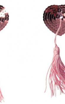 Пэстисы-сердечки с кисточками Burlesque Gipsy, розовые