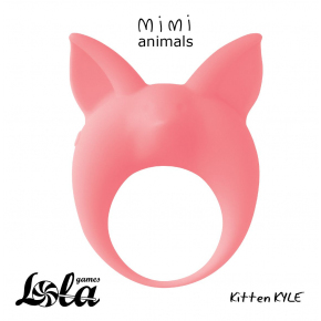 Эрекционное виброкольцо Lola Toys Mimi Animals Kitten Kyle, оранжевое