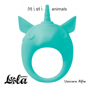 Эрекционное виброкольцо Lola Toys Mimi Animals Unicorn Alfie, зеленое