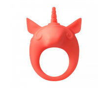 Эрекционное виброкольцо Lola Toys Mimi Animals Unicorn Alfie, оранжевое