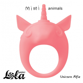 Эрекционное виброкольцо Lola Toys Mimi Animals Unicorn Alfie, оранжевое