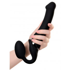 Безремневой вибрострапон Strap-on-me Silicone Bendable Strap-On M, черный